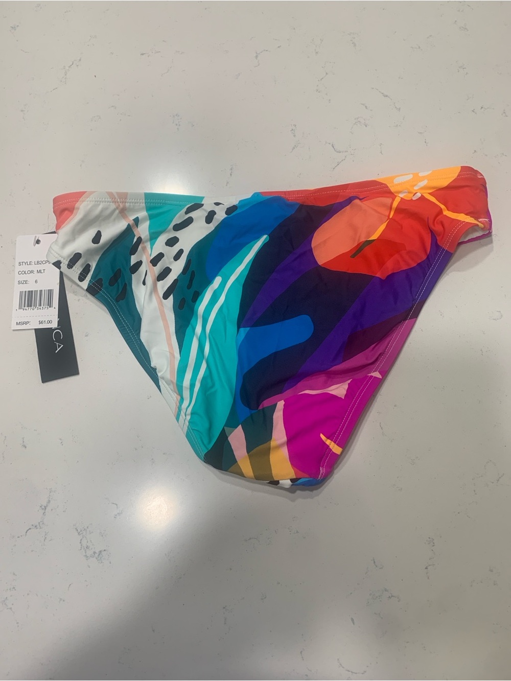La Blanca Multicolor Women’s Bikini (Blue, Teal, White)